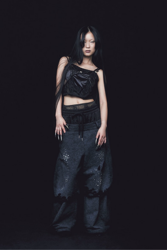 Meteor Low-rise Sweat Pants(Black)