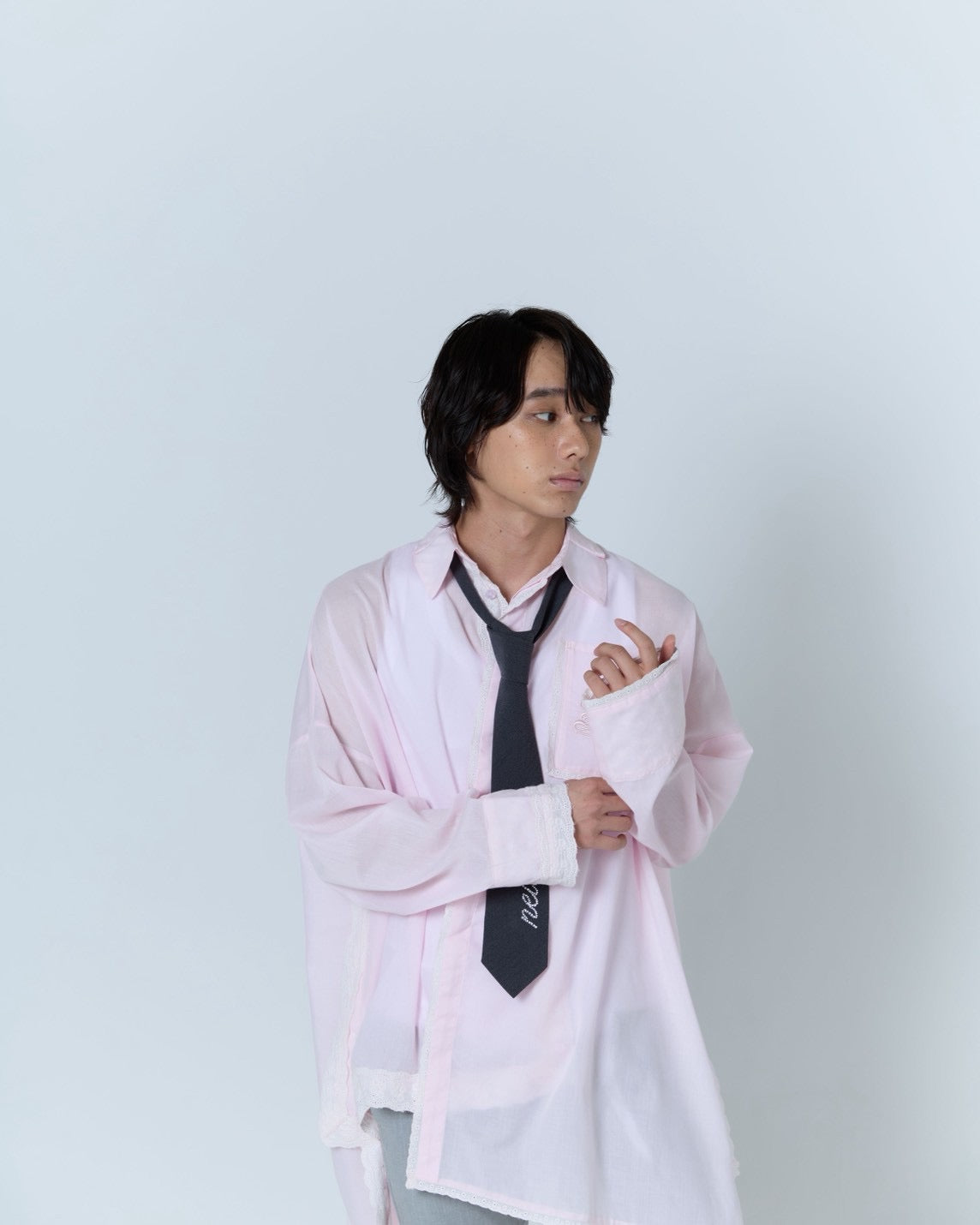 Handkerchief Shirt Dress (Pink)