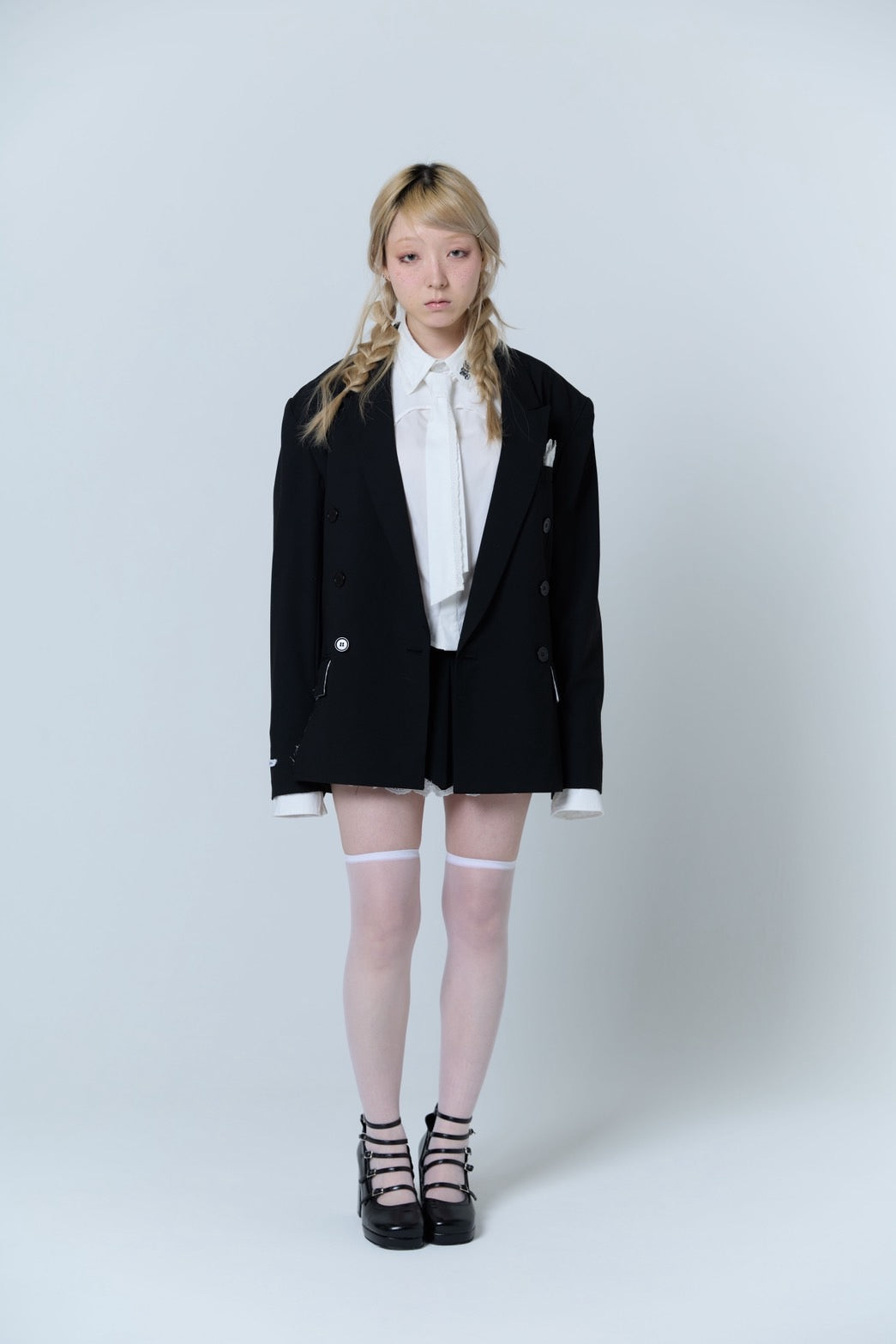 Destroyed Pocket Chief Jacket (Black）