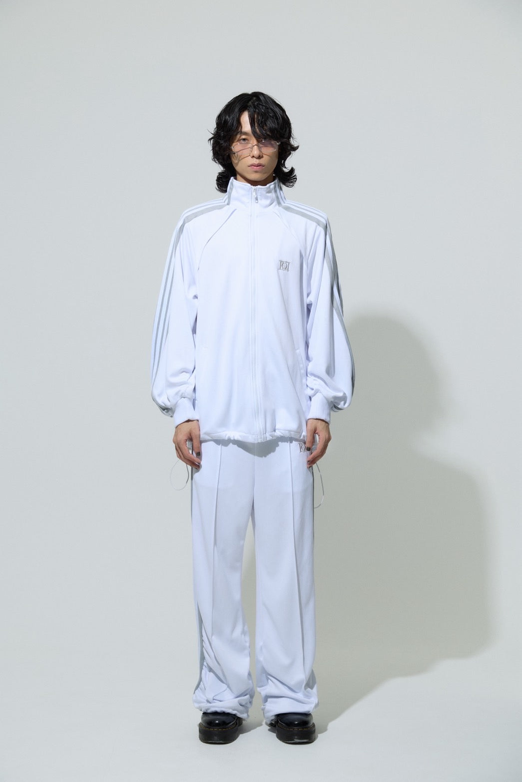 Gathered Track Pants(White)