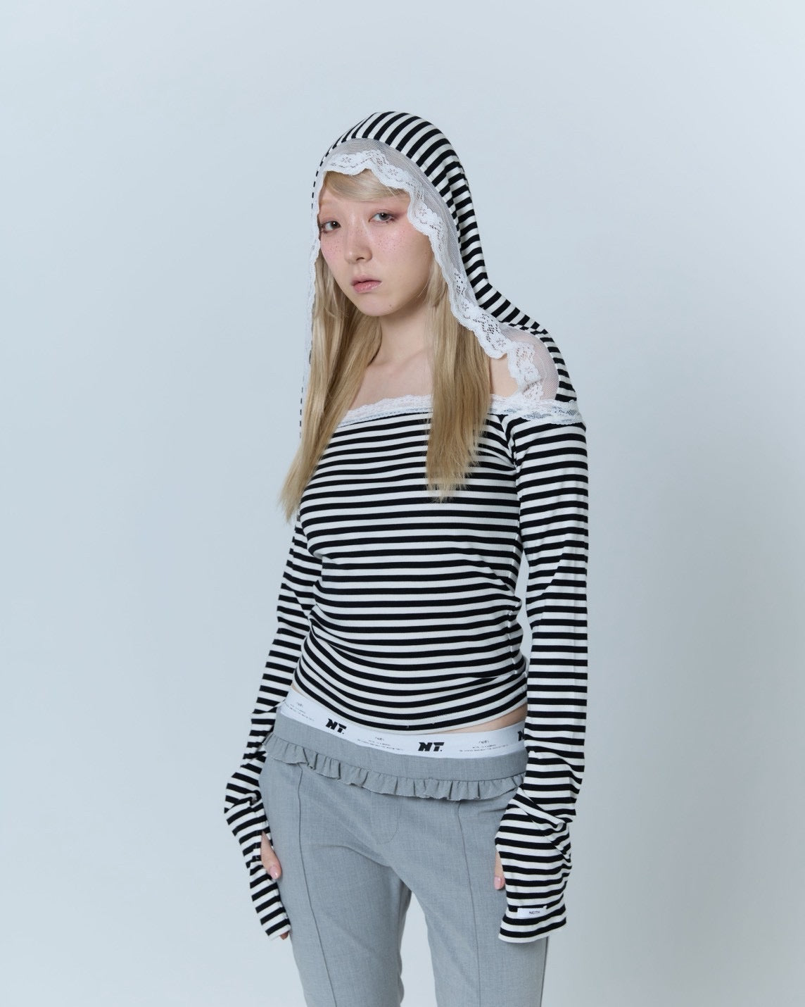 【5月上旬】Veil Border Tops (Black)