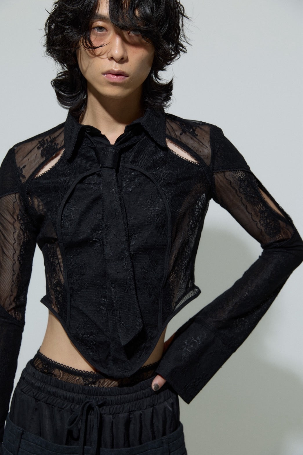 Classic Lace Shirt(Black)