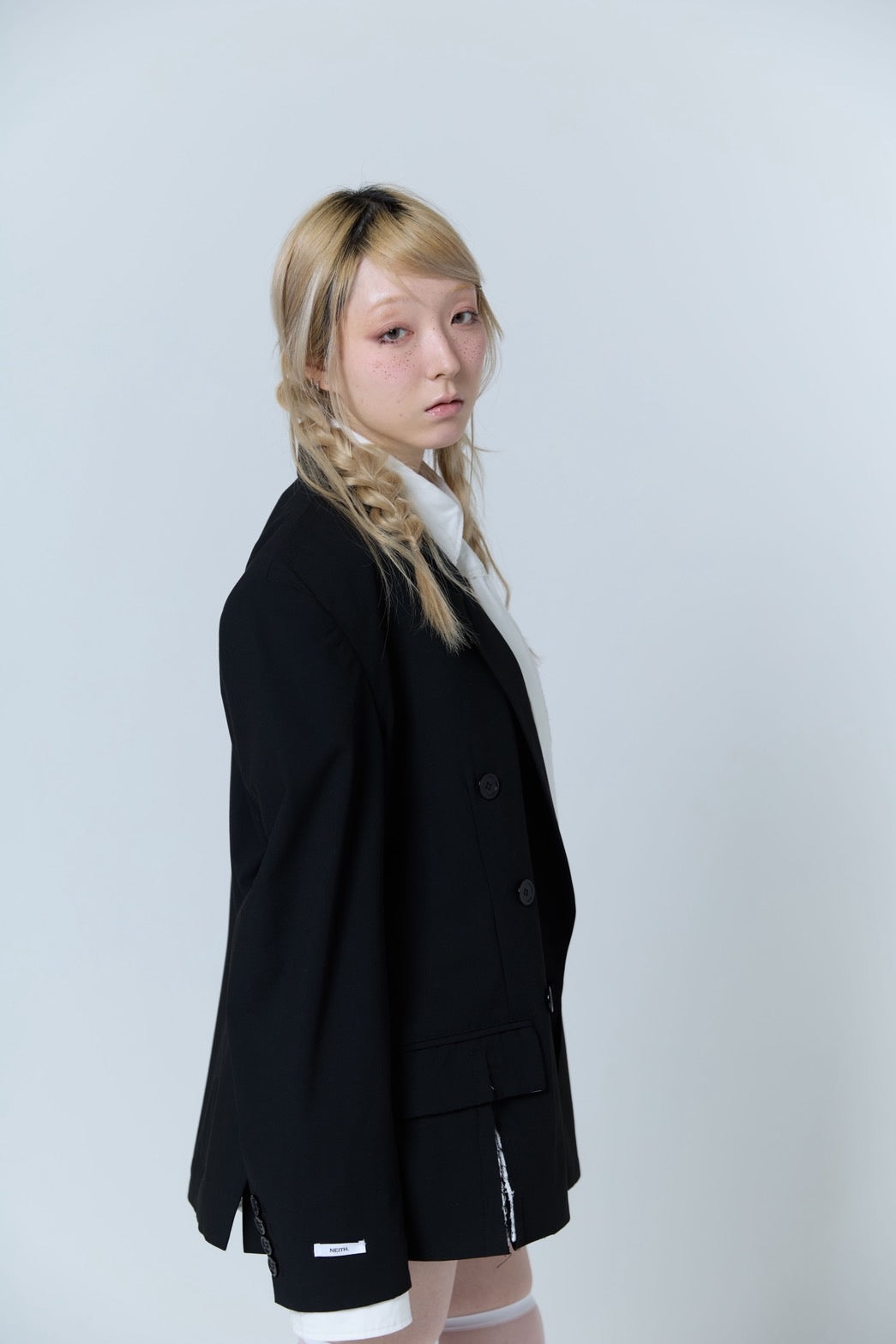 Destroyed Pocket Chief Jacket (Black）