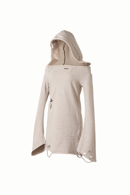 Love Veil Sweat Dress (Beige)