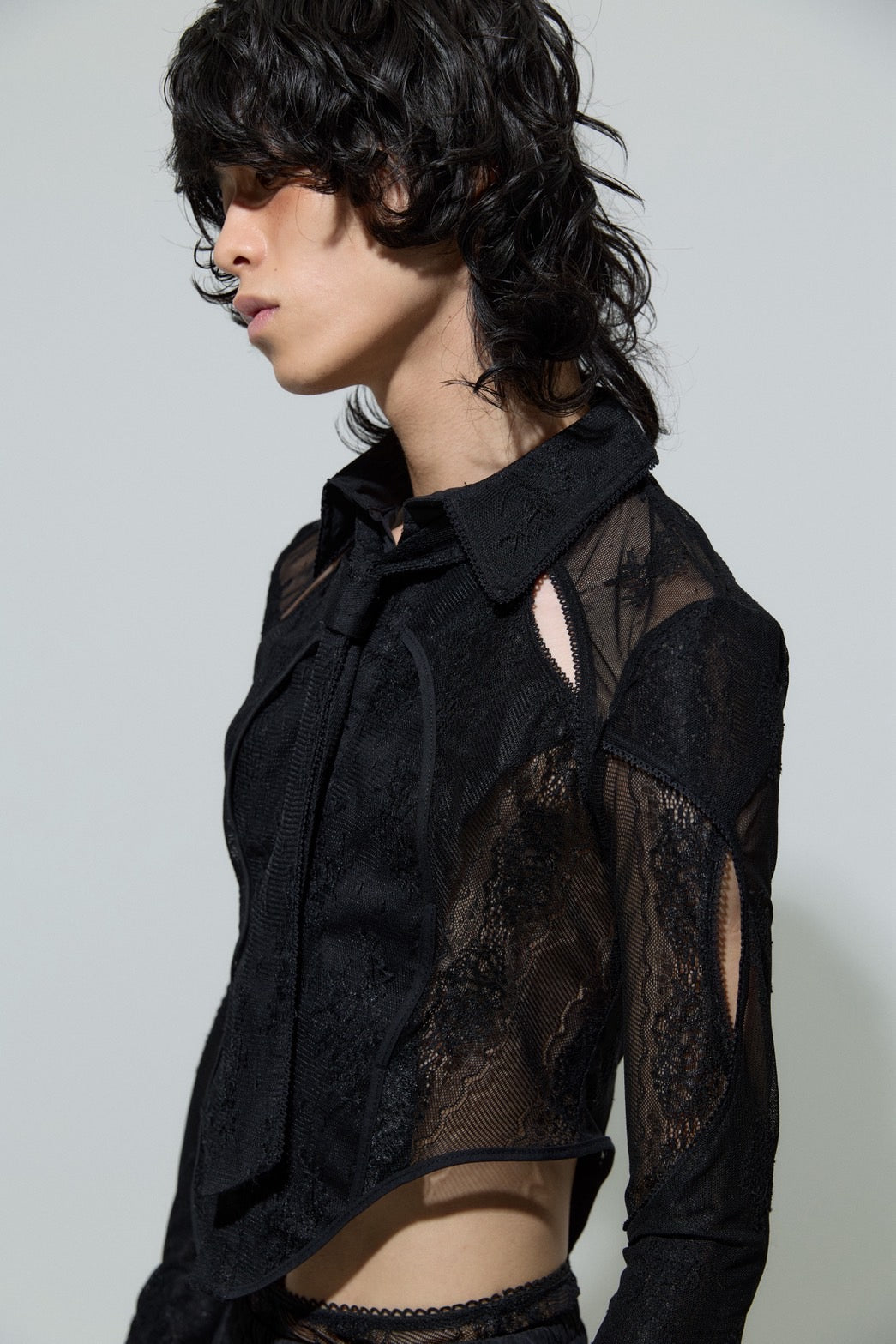 Classic Lace Shirt(Black)