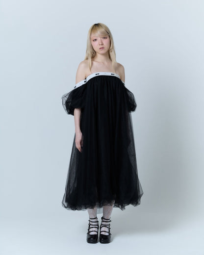 Tulle Bare Dress(Black)