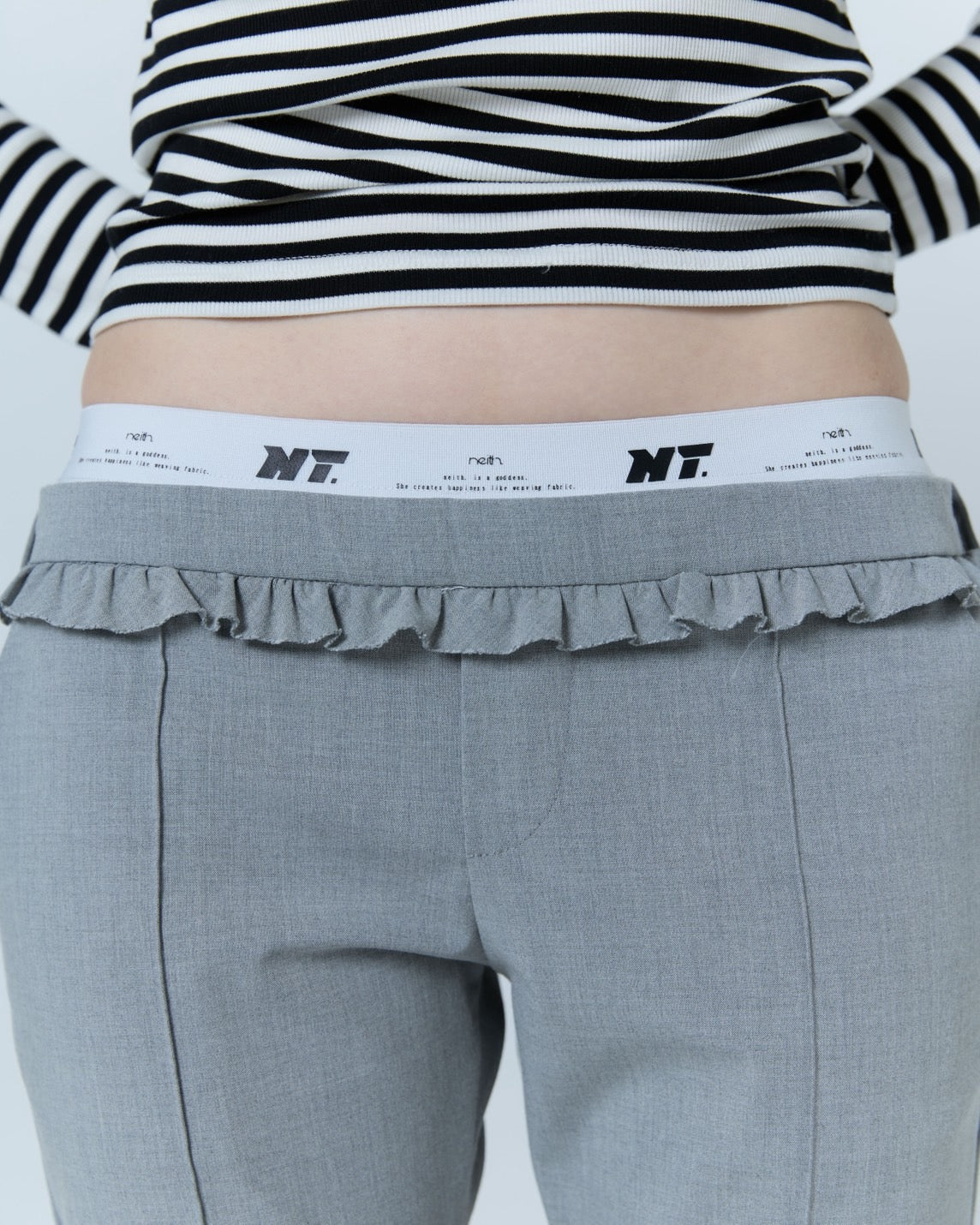 Layered Sabrina Pants (Gray)