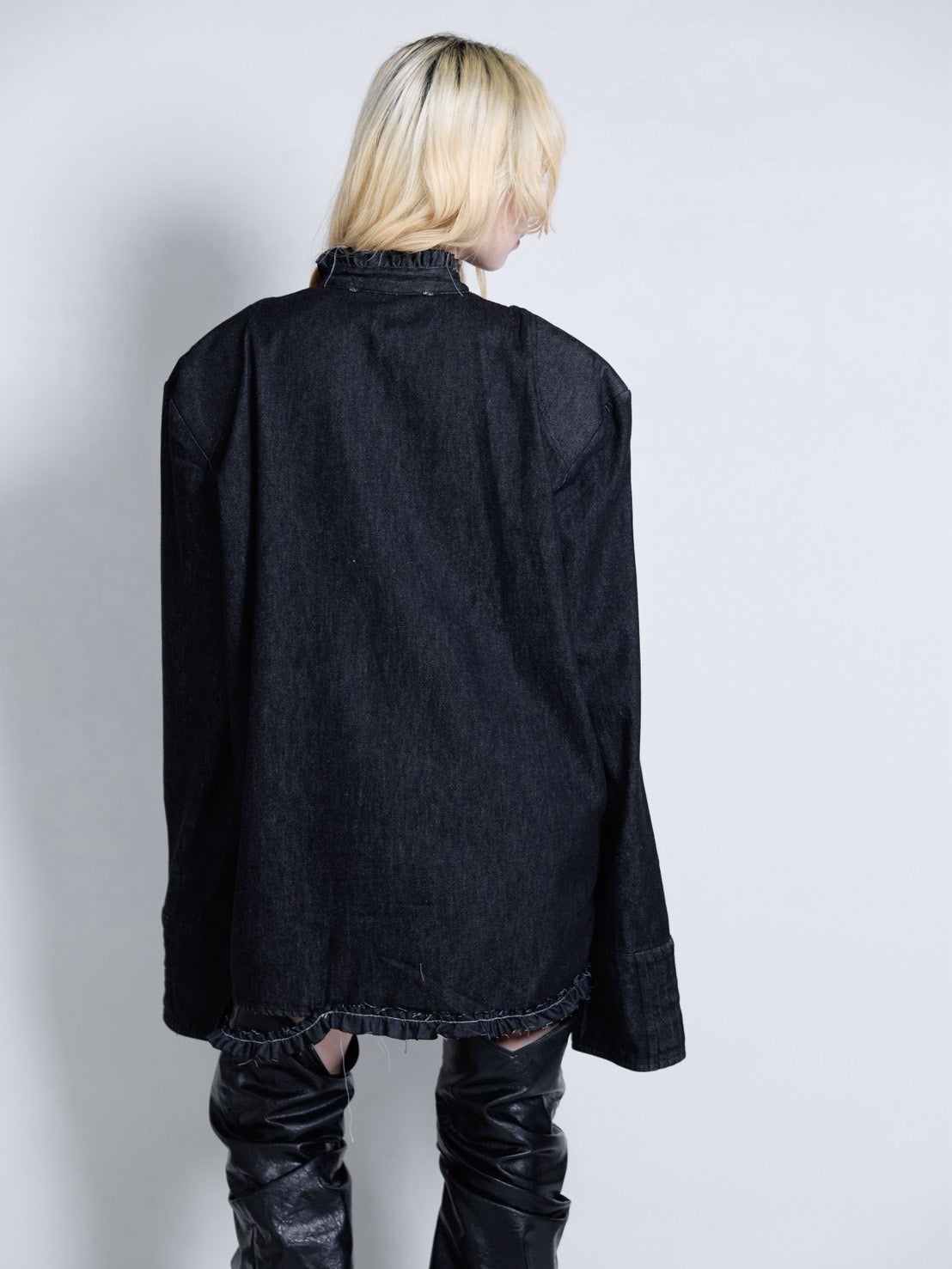 【9月下旬】Denim Shirt(Black)