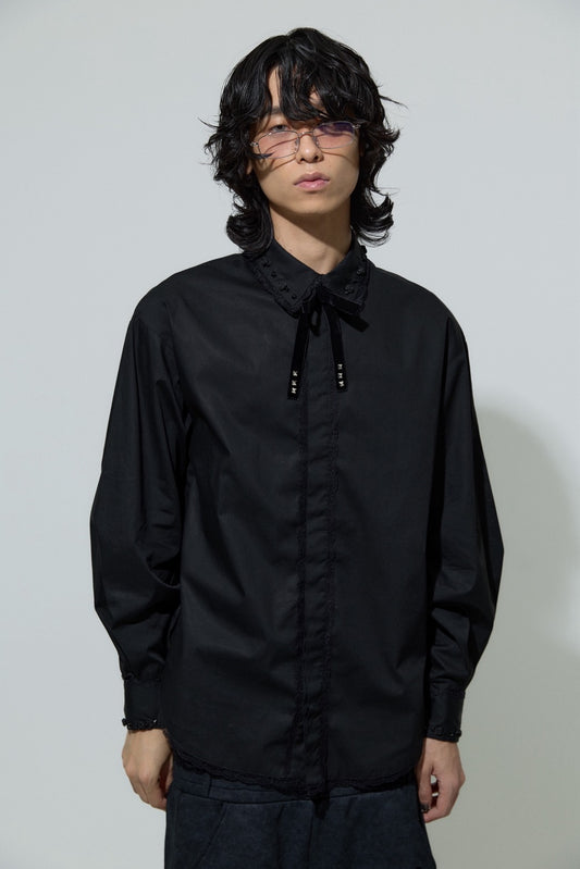 Rose Studs Shirts(Black)
