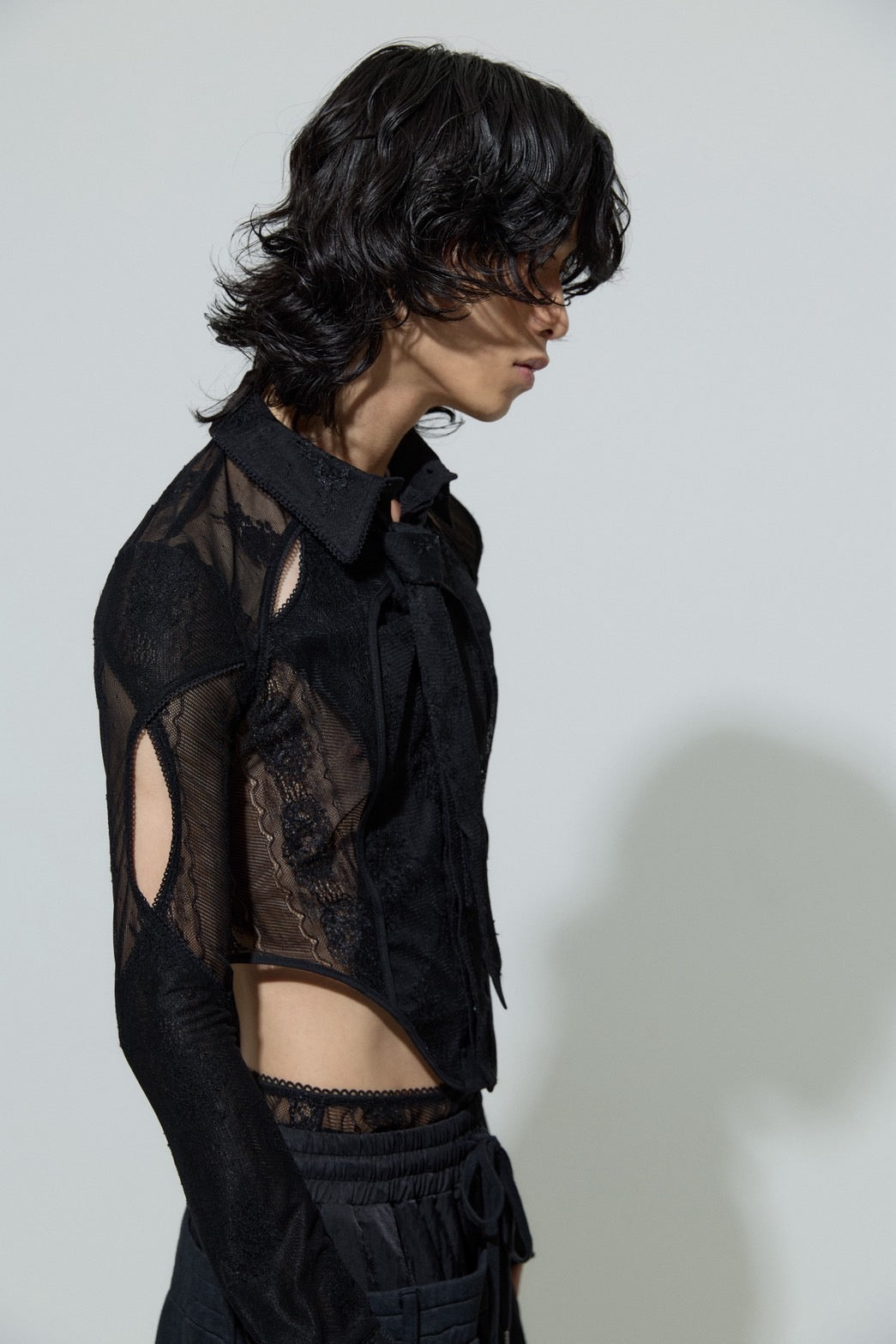Classic Lace Shirt(Black)