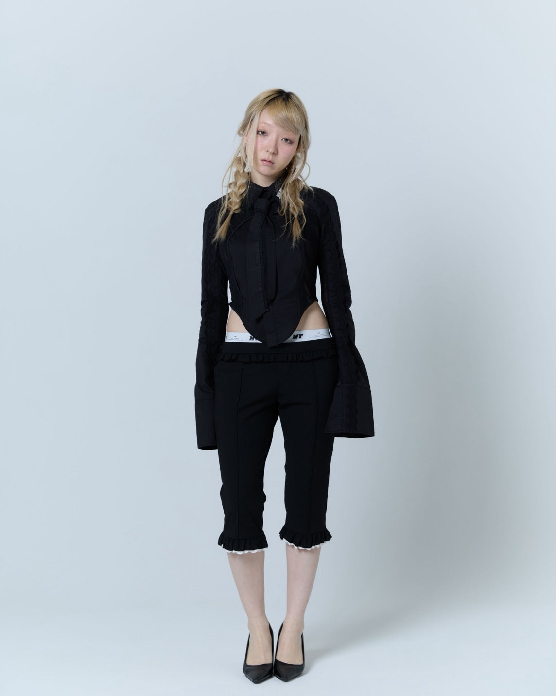 【Last2】Layered Sabrina Pants (Black)