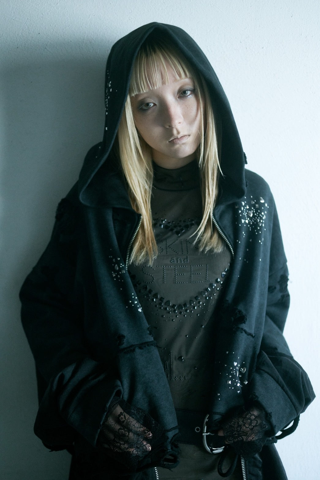 Metallic Sparkle Skin Dress(Black)