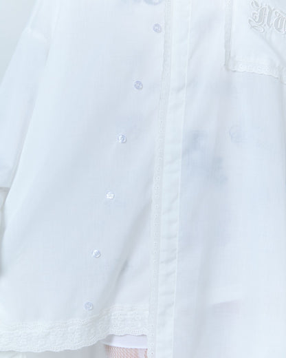 Handkerchief Shirt Dress (White)