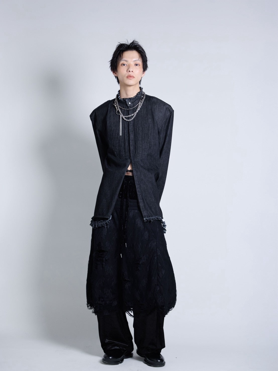 【9月下旬】Denim Shirt(Black)