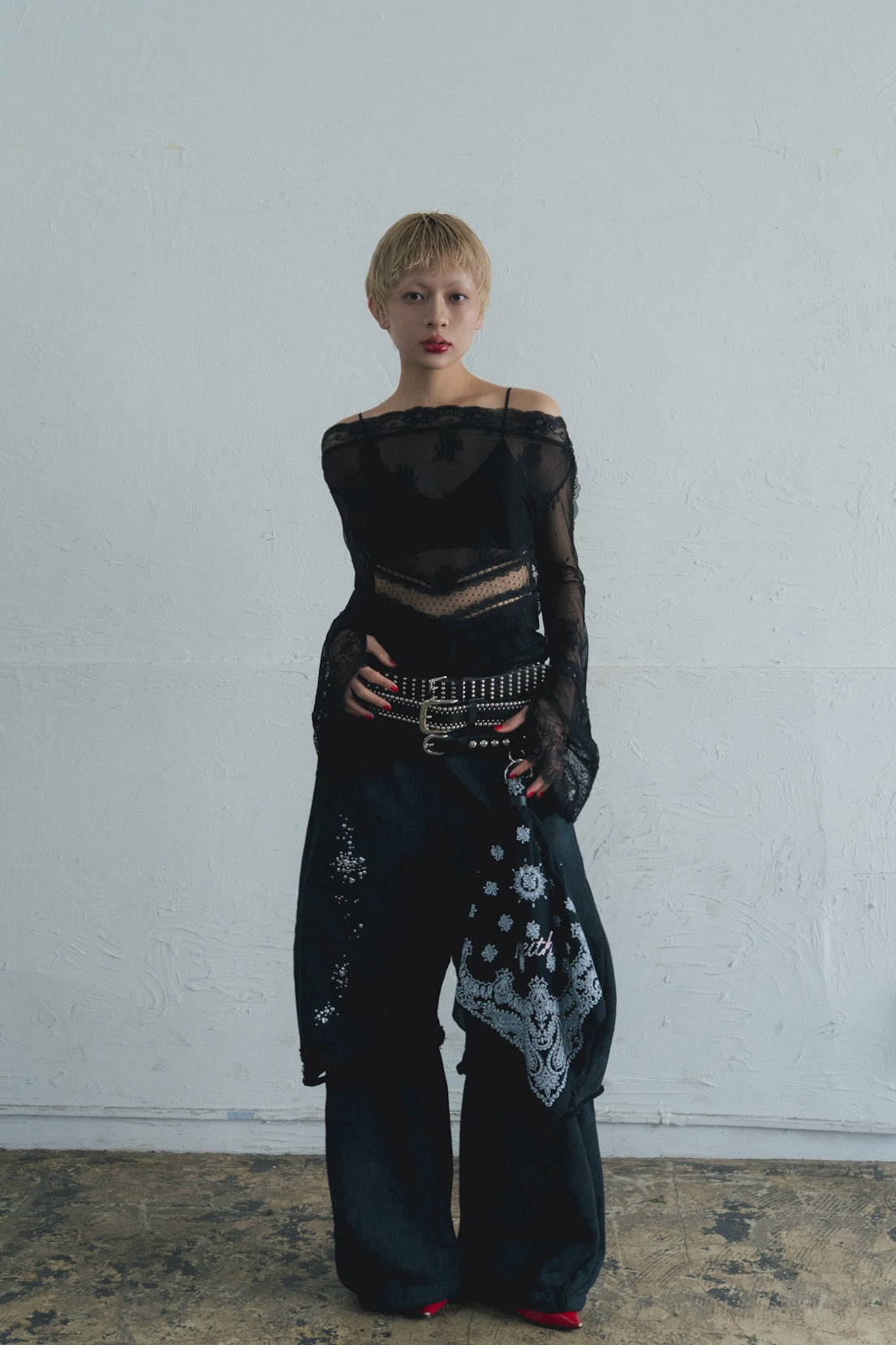 Dome Studs Leater Belt