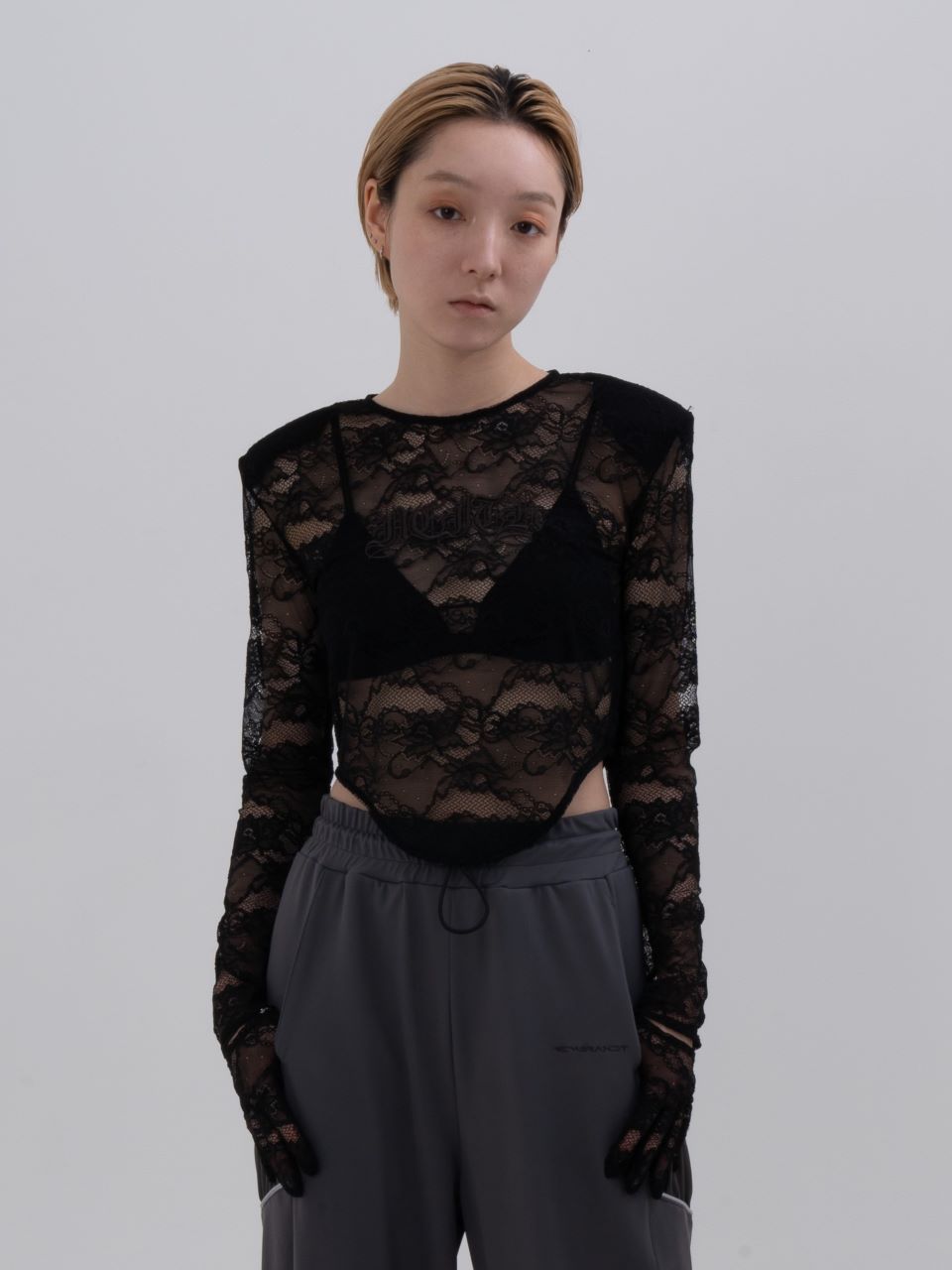 Lace Glove Top (Black)