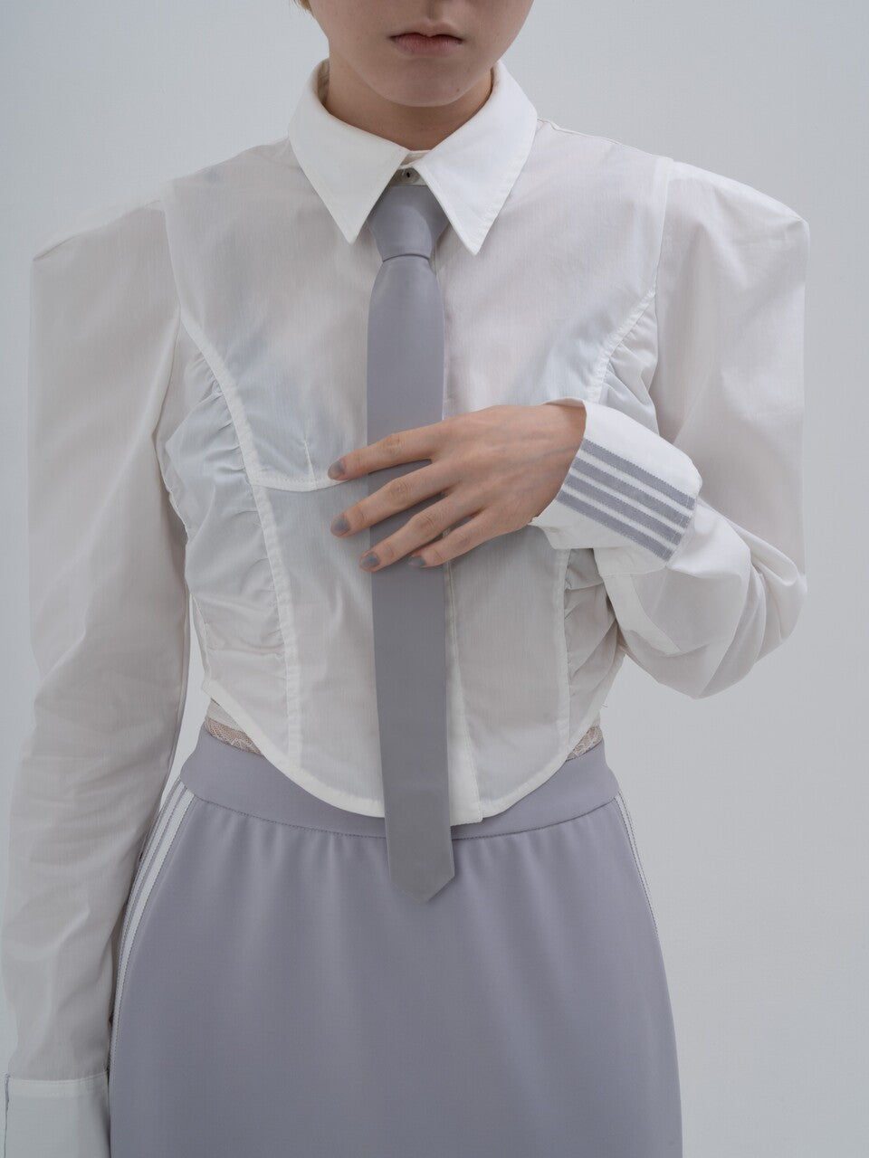 Corset 4lines Shirt(Gray)