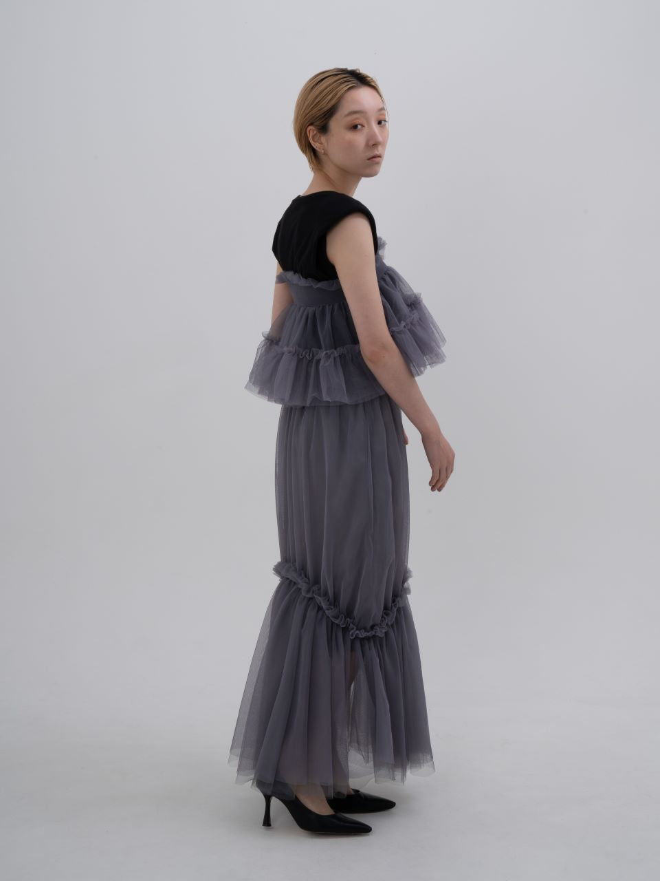 Tulle Multi Top (Gray)