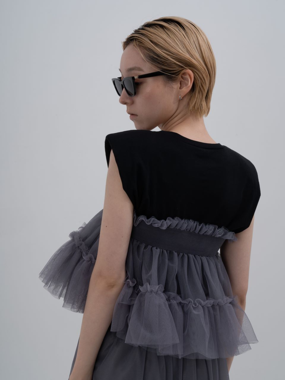 Tulle Multi Top (Gray)