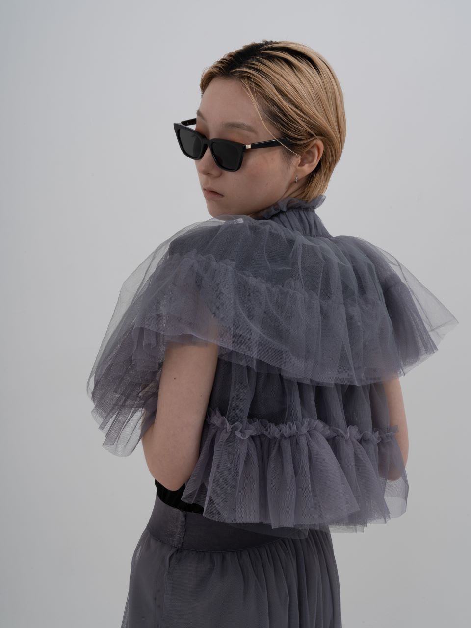 Tulle Multi Top (Gray)