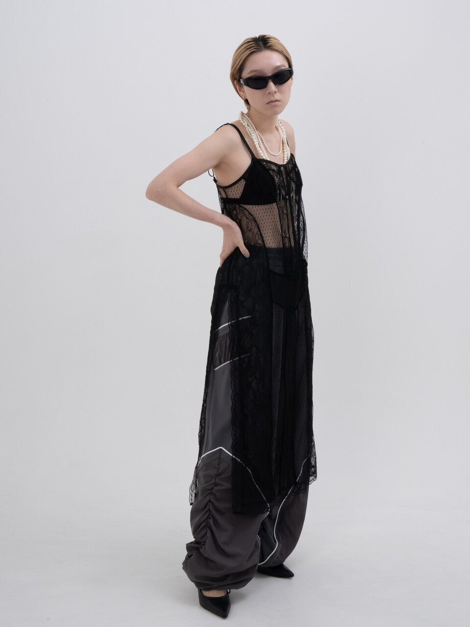 Track Lingerie Dress(Black)