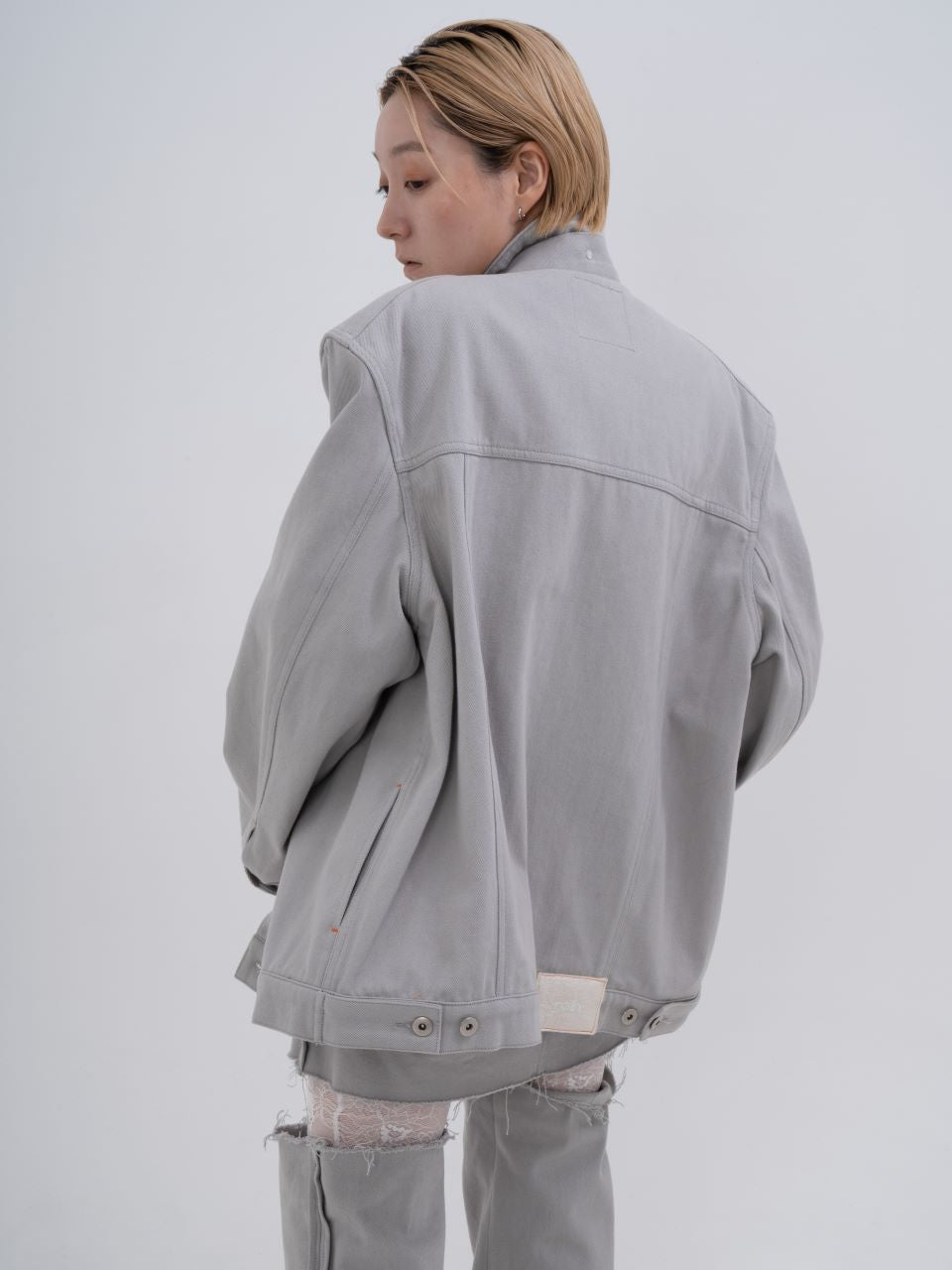 Reversible Gray Denim Jacket(Gray)