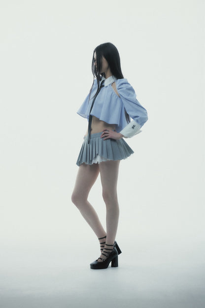 Cleric Flare Shirt (Blue)