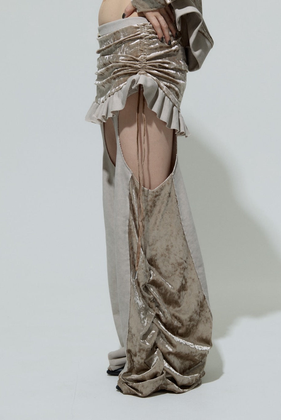 Spark Garter Skirtpants(Beige)