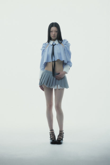 Cleric Flare Shirt (Blue)