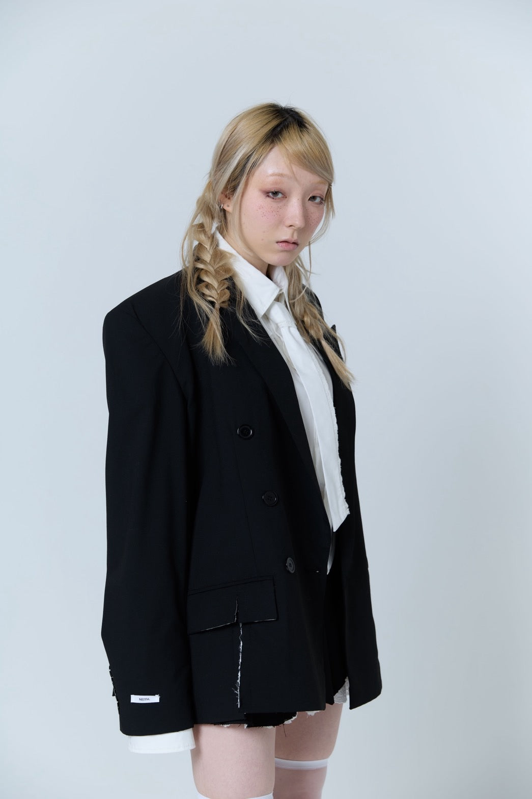 Destroyed Pocket Chief Jacket (Black）