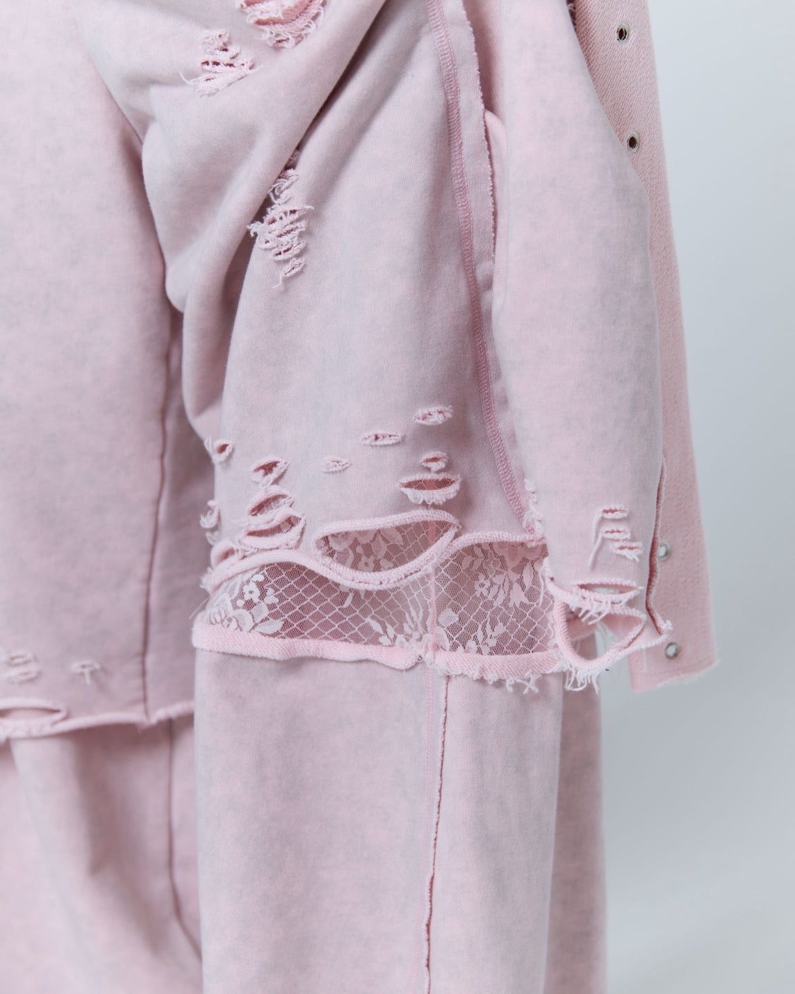 Boxer Destroyed Sweat Pants (Pink)