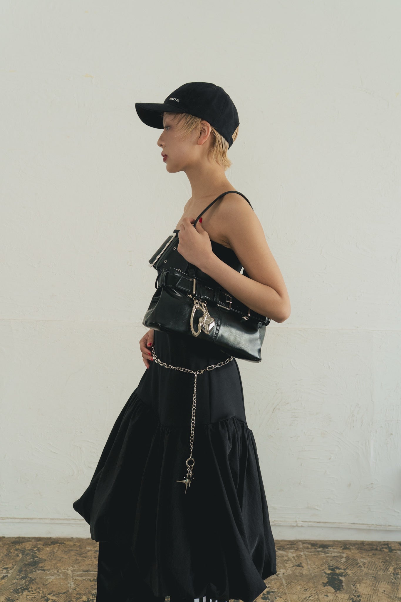 Leather Balloon Dresskirt(Black)