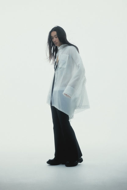 Handkerchief Shirt Dress (White)