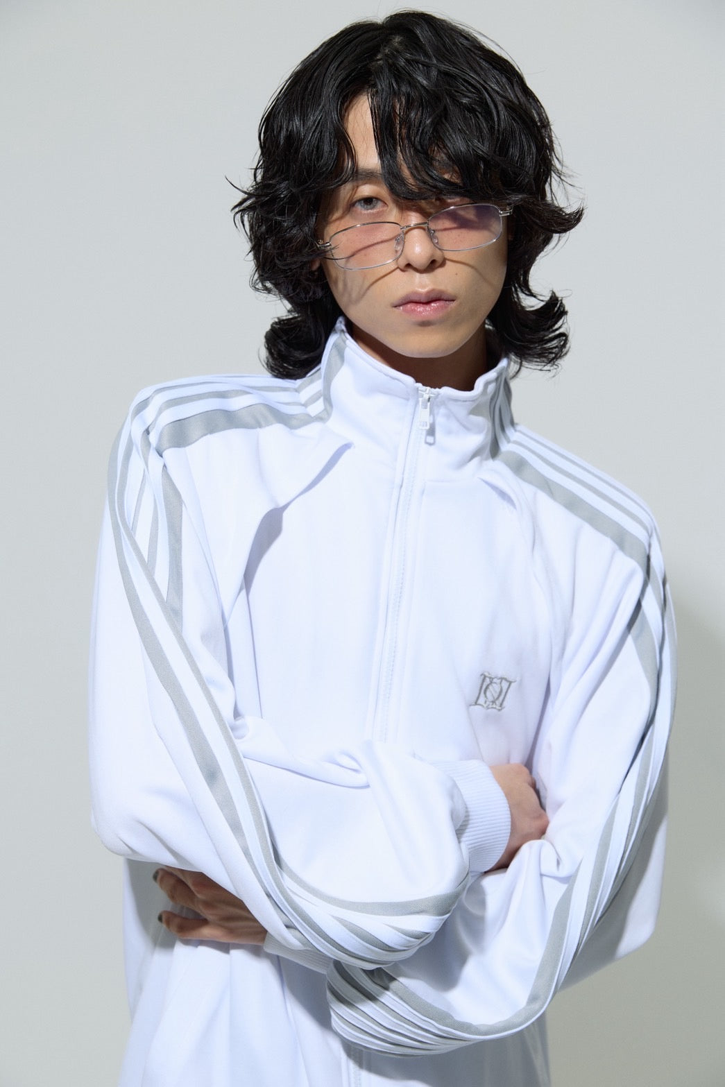 Angled Shape Track Jacket(White)