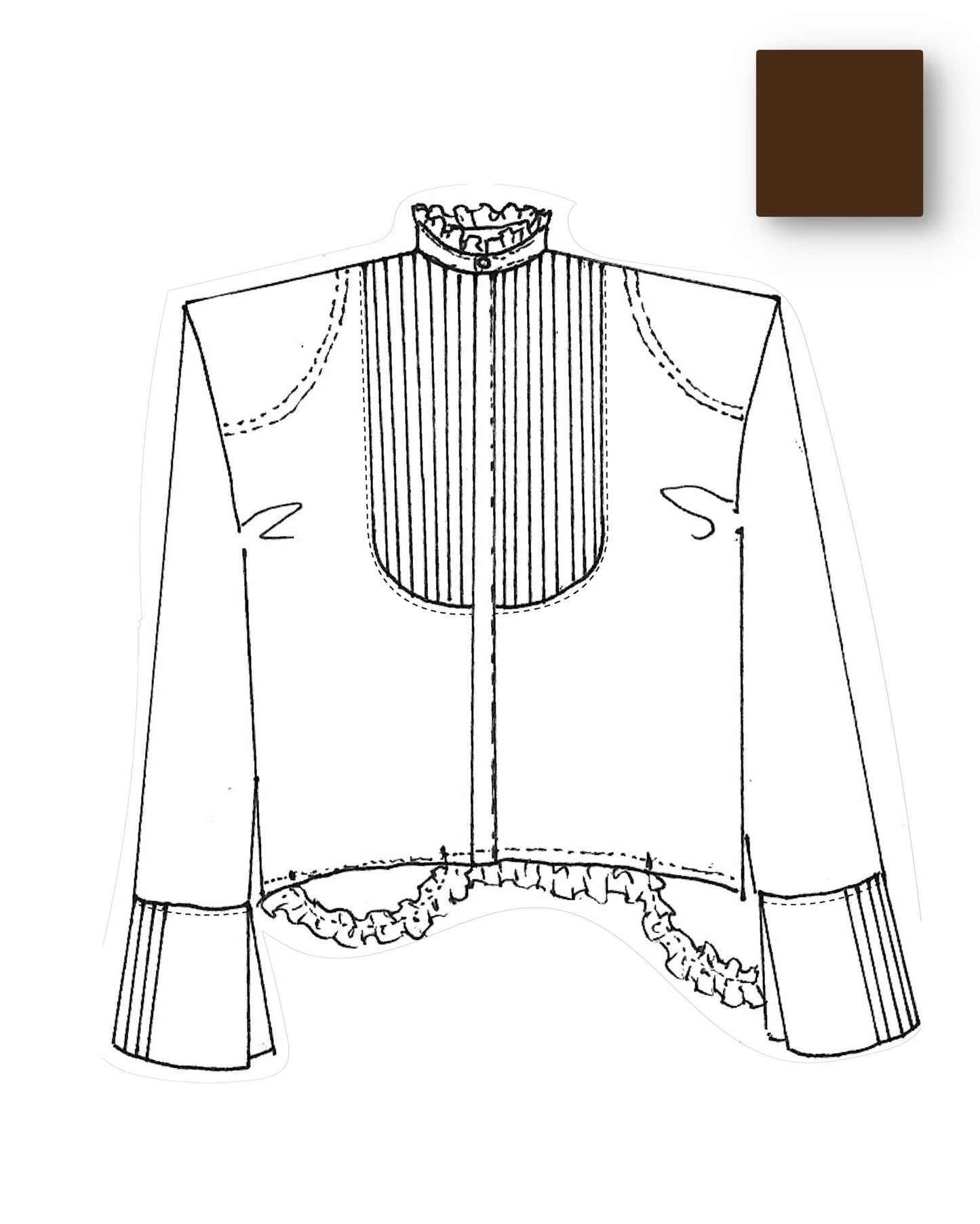 【9月中旬】Velvet Shirt(Brown)