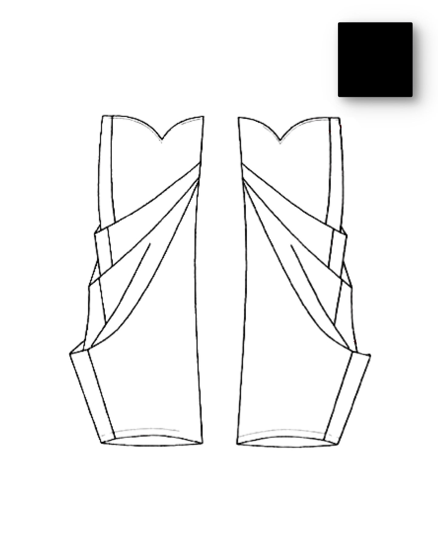 【9月中旬】Curve Leather Leg Cover(Black)