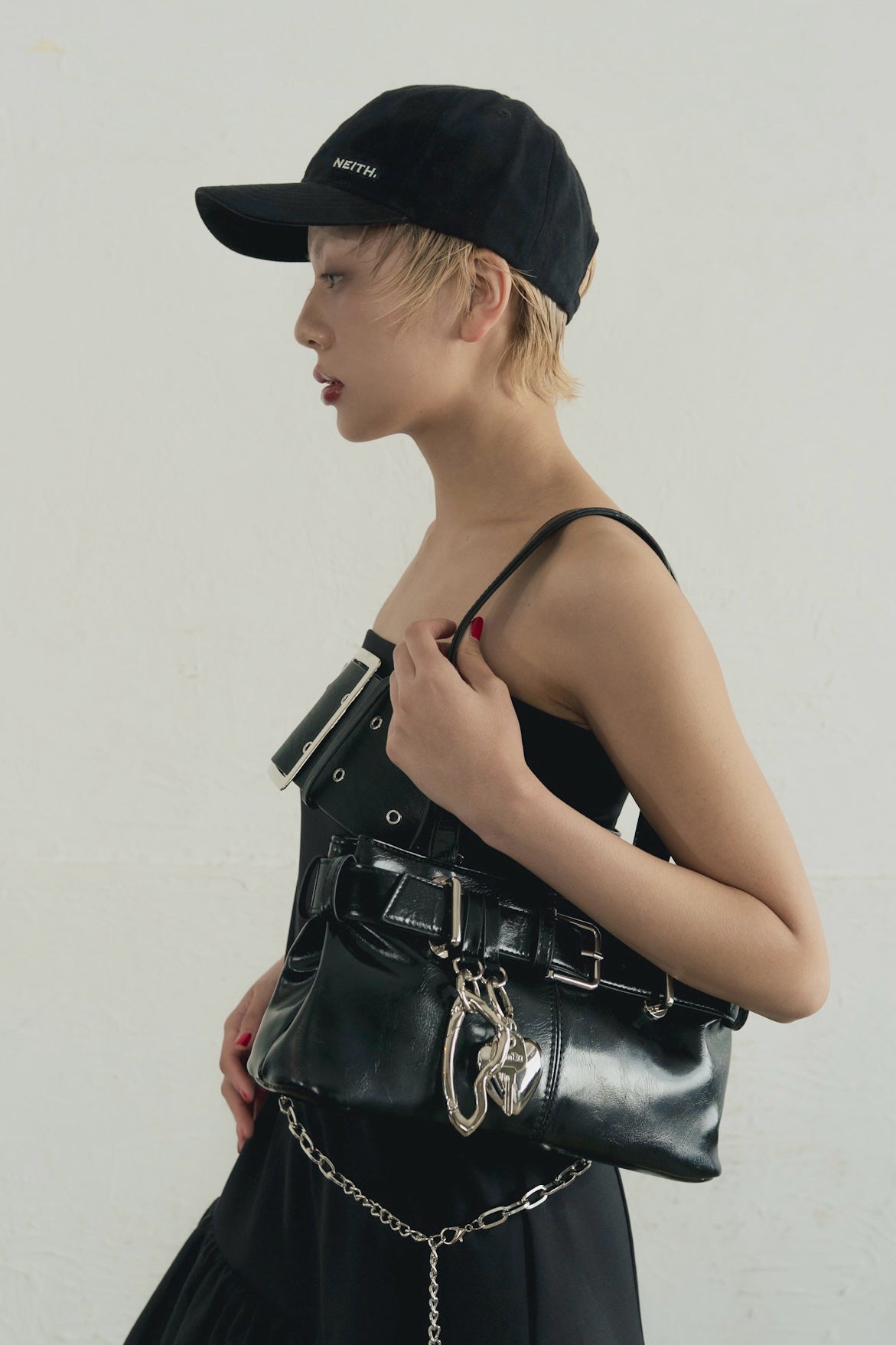 Leather Balloon Dresskirt(Black)