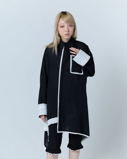 Handkerchief Shirt Dress (Black)