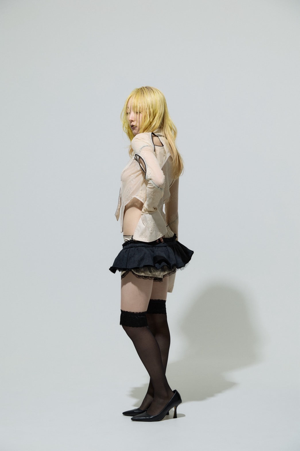 Classic Lace Shirt(Beige)