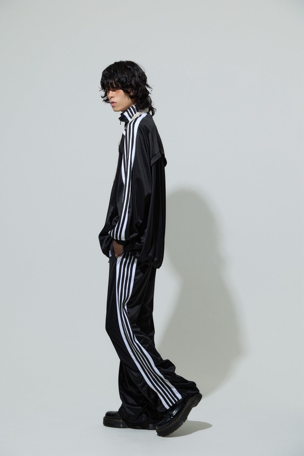 Angled Shape Track Jacket(Black)