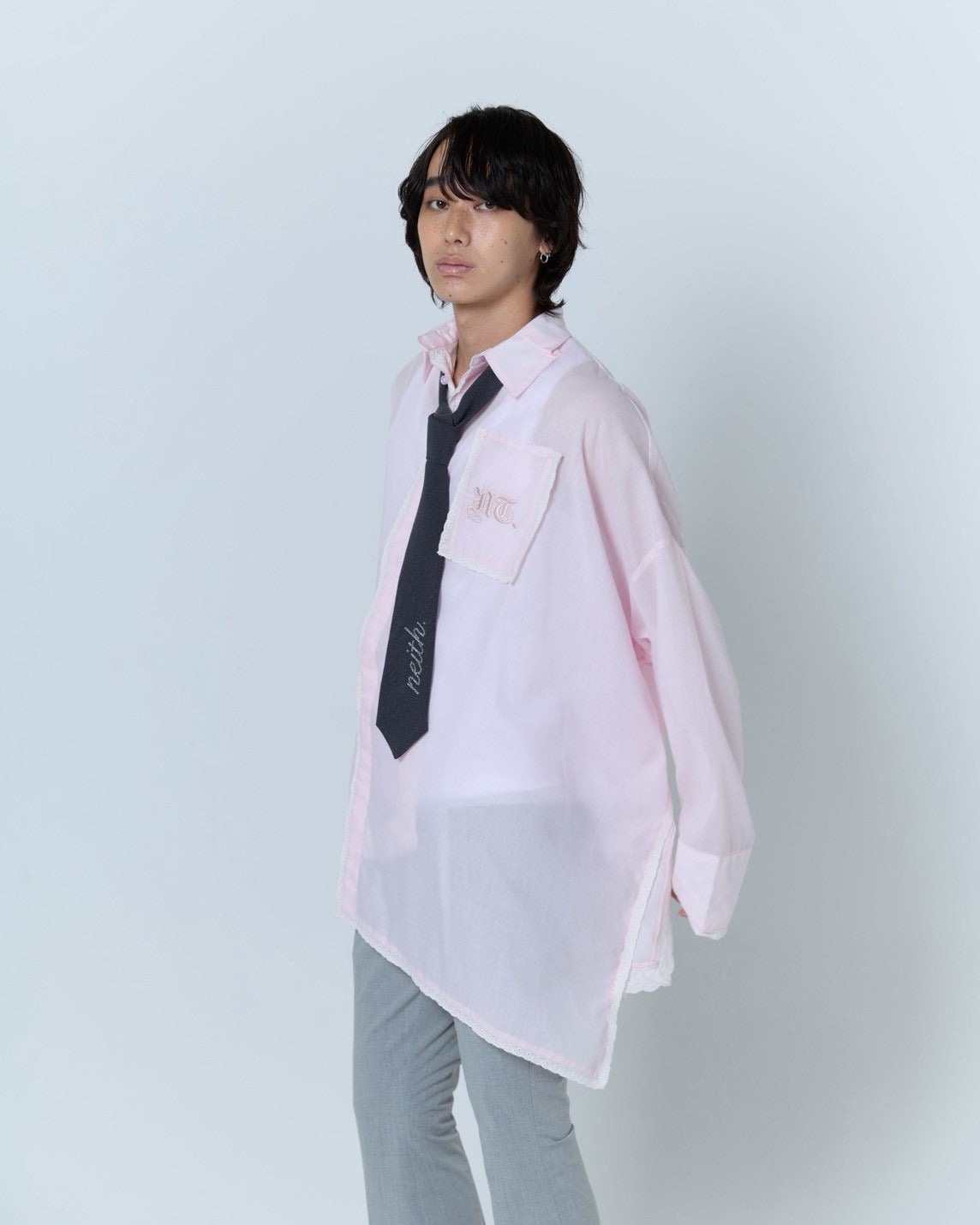Handkerchief Shirt Dress (Pink)