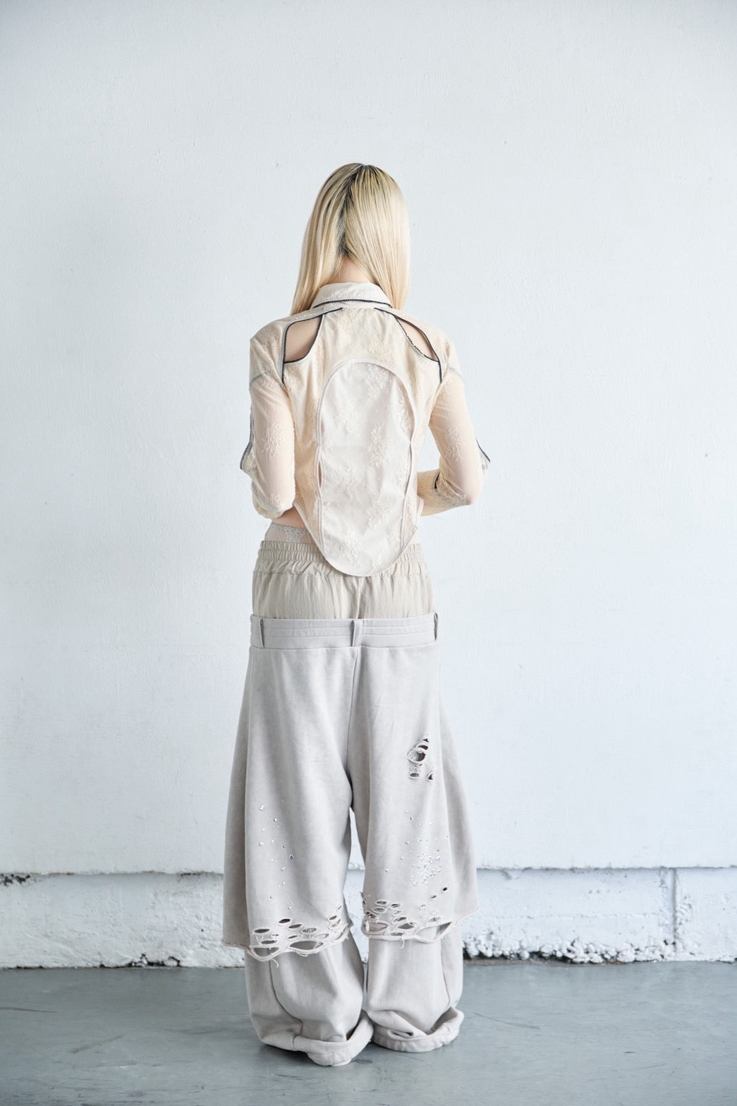 Meteor Low-rise Sweat Pants(Beige)