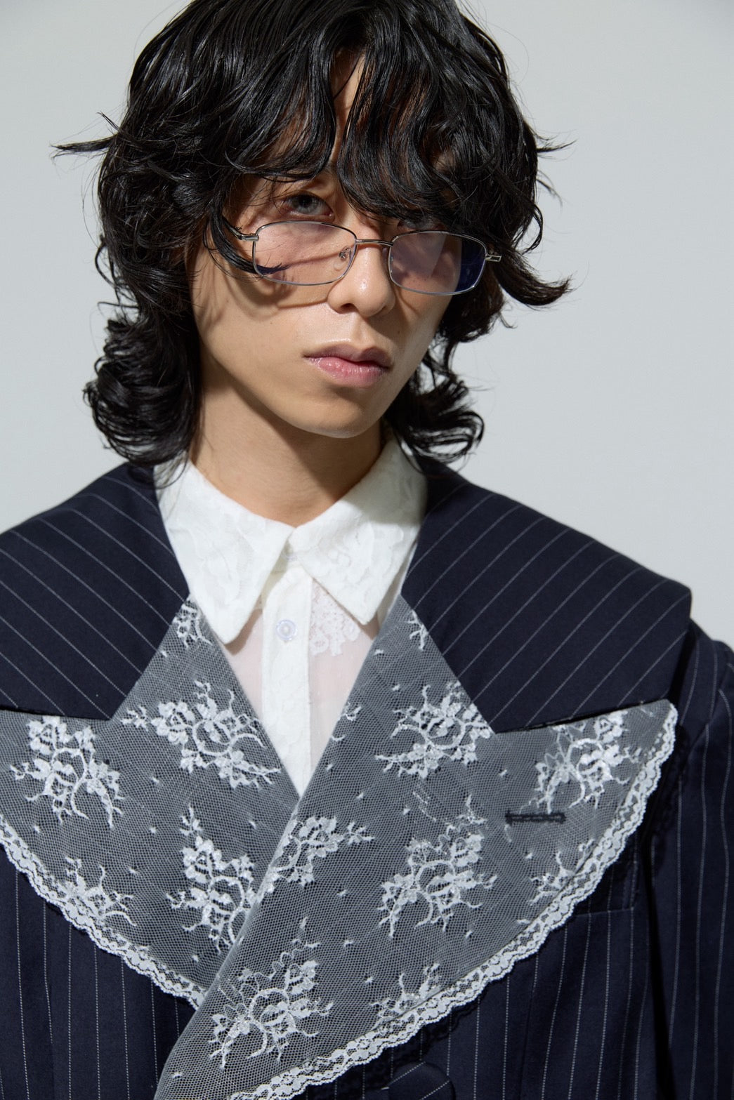 Too Big Stripe Jacket(Navy)