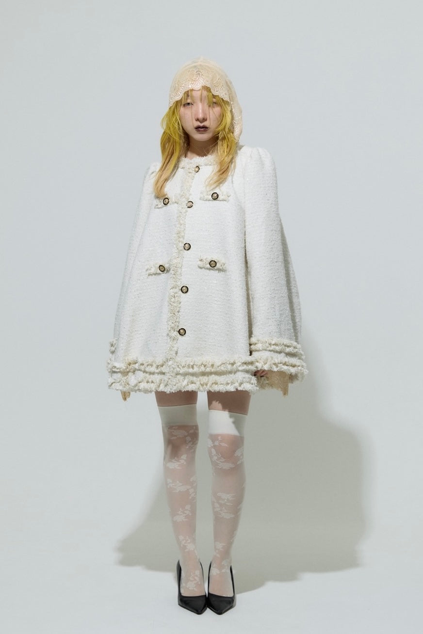 Tweed Bell Dress(Ivory)