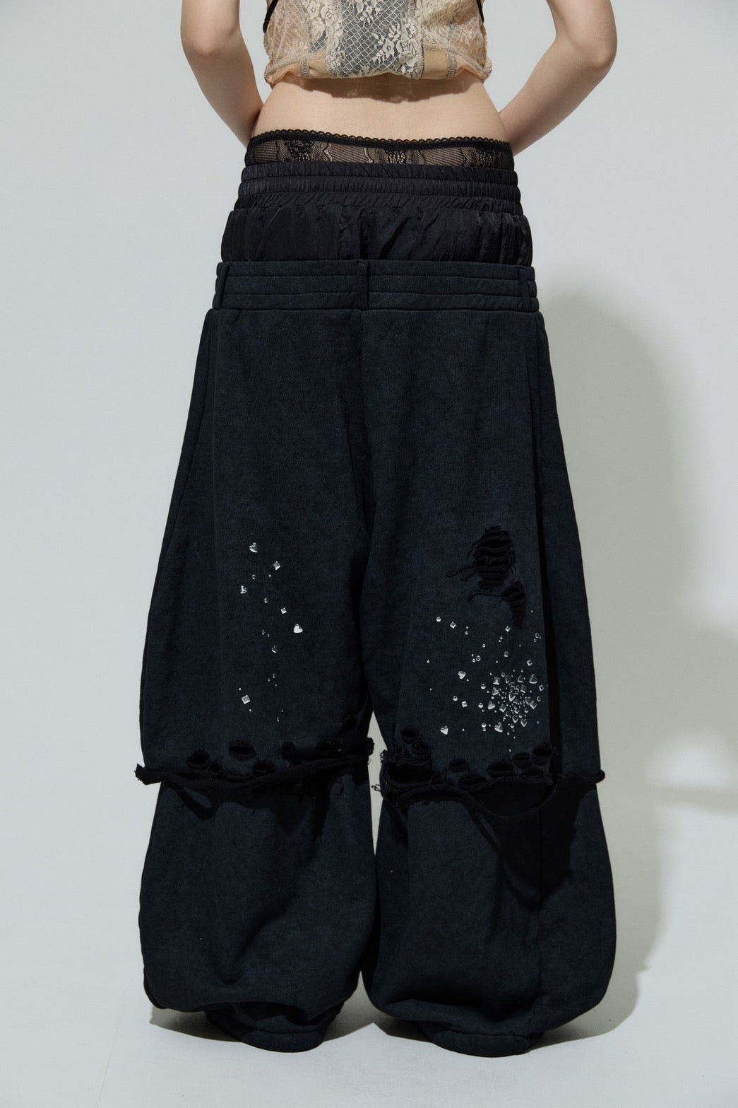 Meteor Low-rise Sweat Pants(Black)