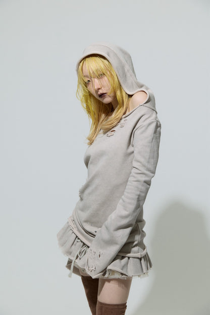 Love Veil Sweat Dress (Beige)