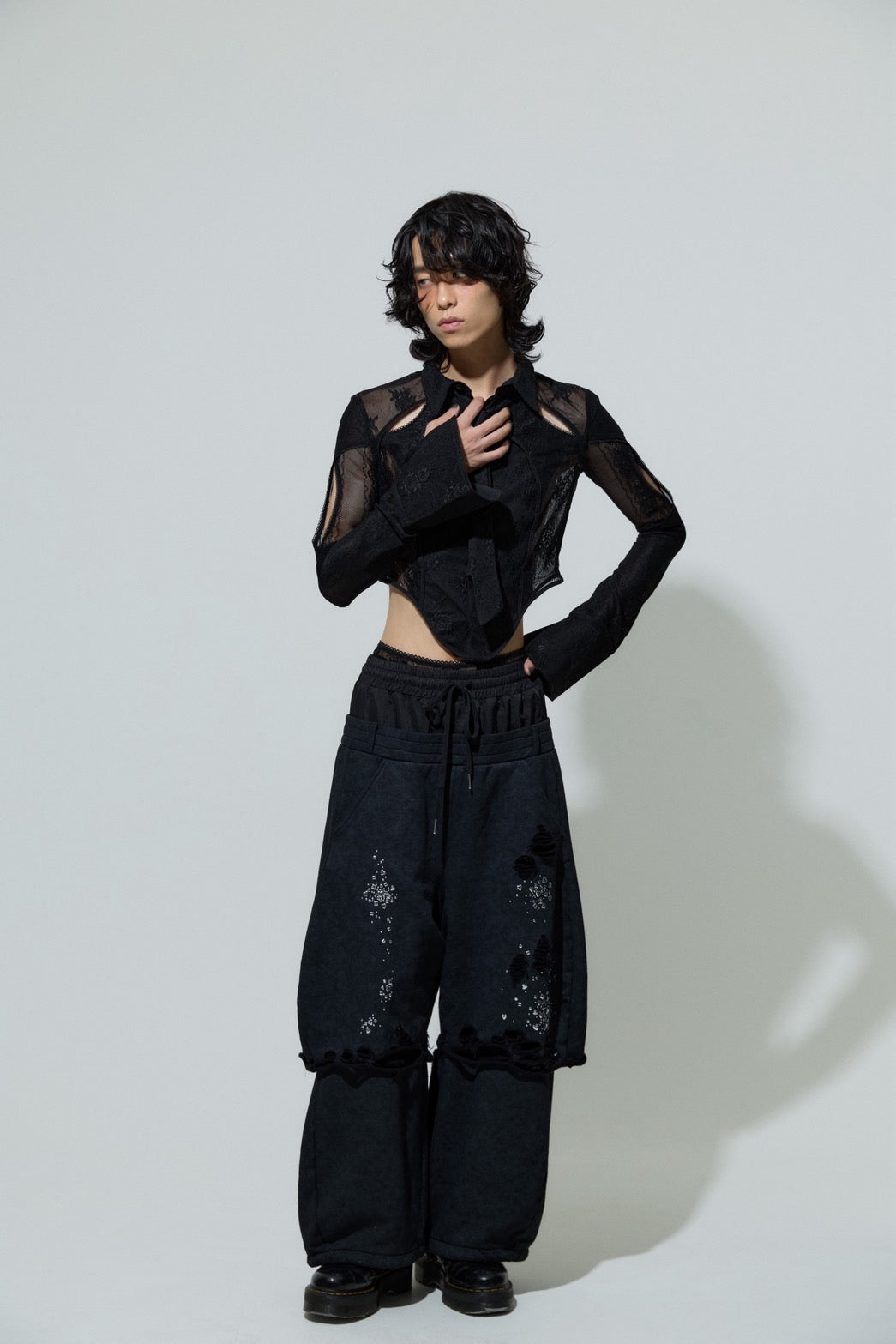 Meteor Low-rise Sweat Pants(Black)