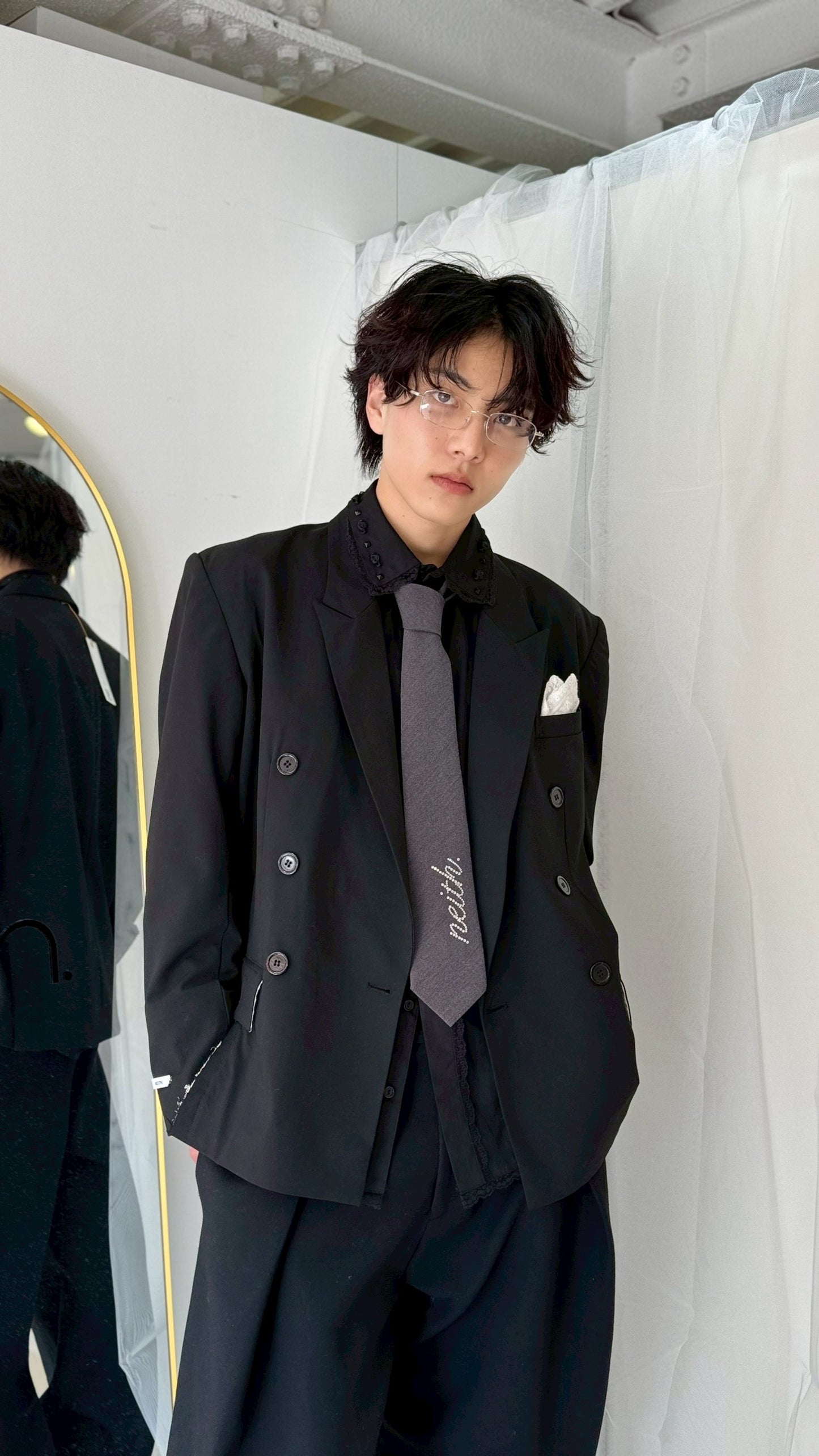 Destroyed Pocket Chief Jacket (Black）
