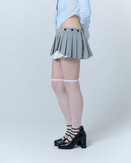 Destroyed Micro Mini Skirt (Gray)