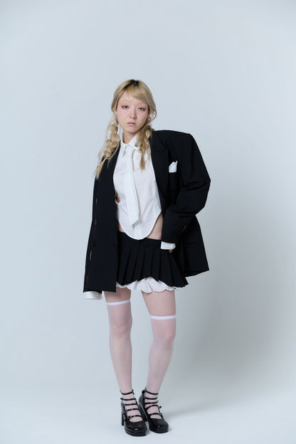 Destroyed Pocket Chief Jacket (Black）